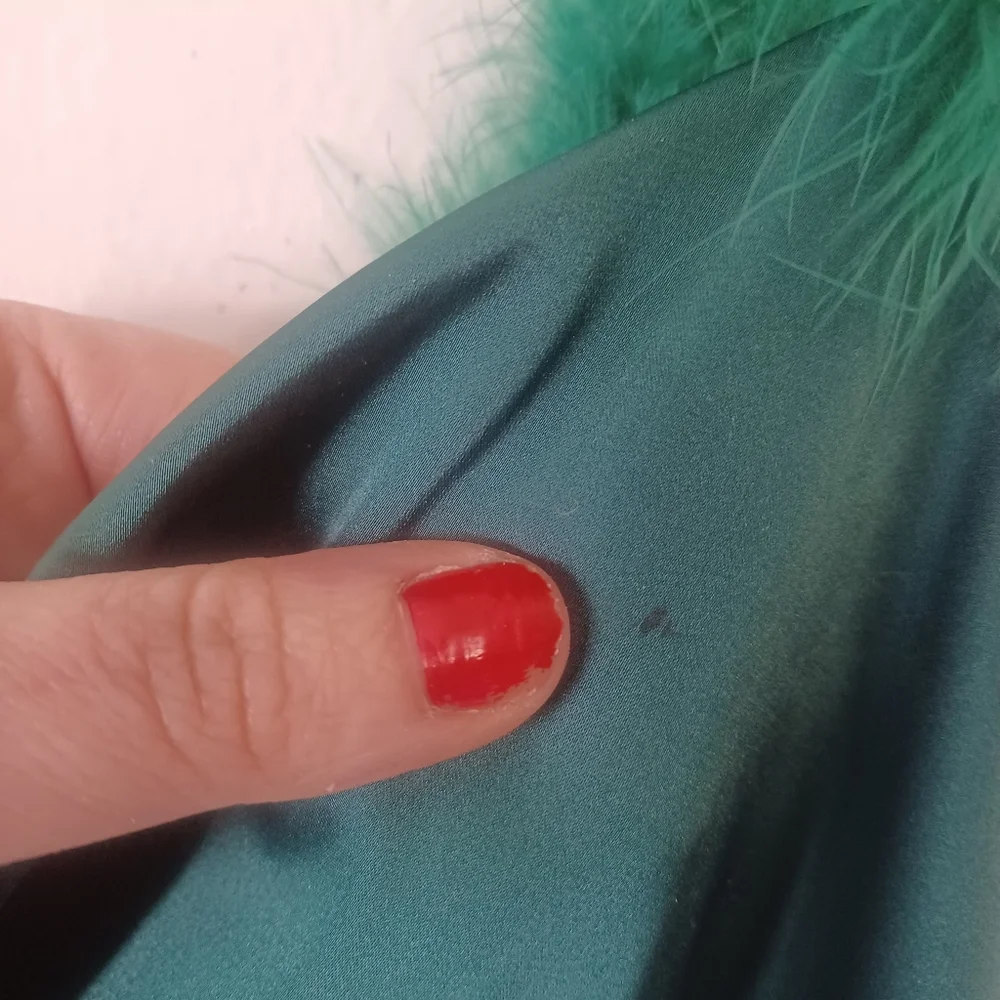 Green Feathered Strap Tank - Picture 5 of 5